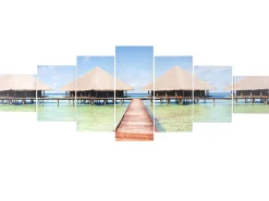 MCW Cuadro-Cuadro H375 Pavo real (7 piezas), Playa Multicolor