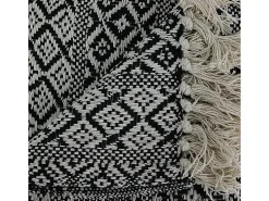 New The Home Deco Factory Cuadros étnicos con flecos 120 x 150 cm Blanco