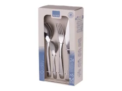 Amefa Cubierto-Cubertería 24 piezas Danube - Cubiertos de Acero Inoxidable para 6 Personas Plateado