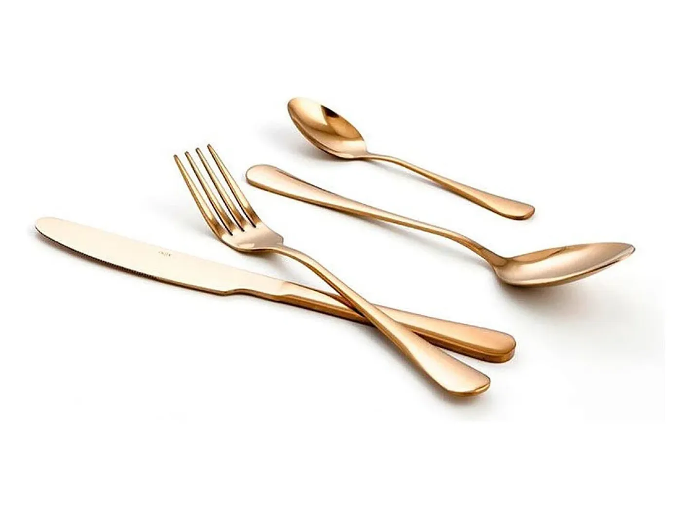 Discount Cubertería Celebrart Quid 24 piezas oro brillo Dorado