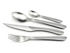 New Amefa Cubertería Eclat Nature de 24 piezas en madera gris para 6 personas Gris claro