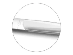 Lou Laguiole Cubierto-Cubertería Montana Blanc 24 piezas - Mango de cristal , hoja de acero inoxidable microdentada, diseño contemporáneo Blanco