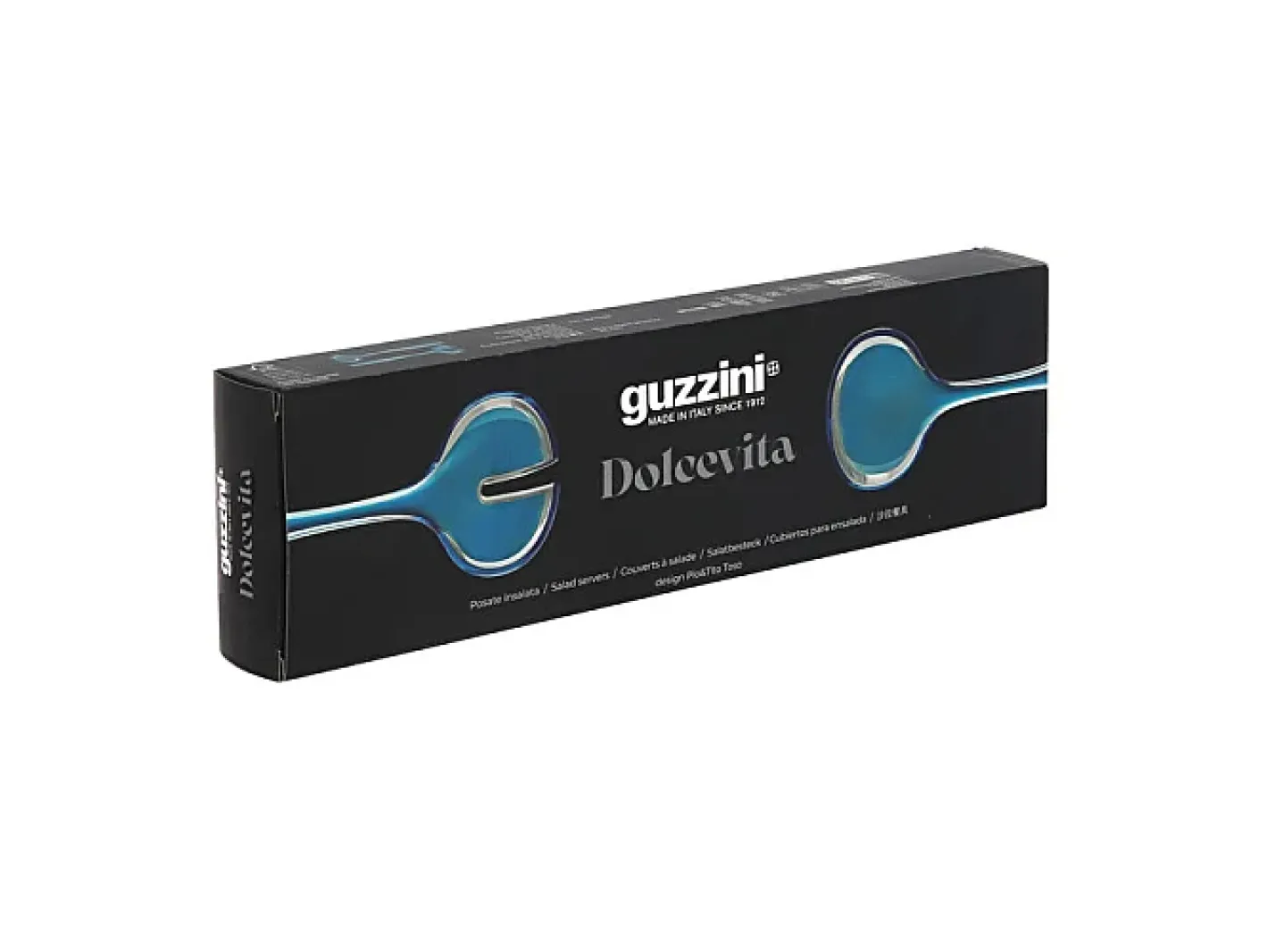 Guzzini Cubierto-Cubiertos para ensalada Turquesa Dolcevita Azul
