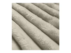 Soleil d'ocre Cubrecama de franela y terciopelo 180x220 cm HIMALAYA crudo, por Beige Sale