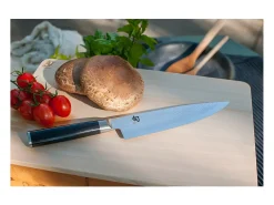 Cubierto-Cuchillo de Cocina Shun Classic 20cm Damasco 32 Capas Pakka Wood Negro