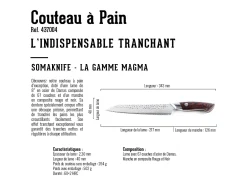 Somagic Cuchillo para pan, 8 pulgadas, gama Magma - Rojo Best
