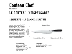 Somagic Cubierto-Cuchillo SANTOKU de 7 pulgadas, gama Signature - Negro