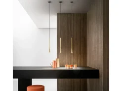 Best Dafne - Lámpara colgante oro 16,5W luz cálida 3000K IP20 - Plafón LED 3 luces diseño moderno - aluminio blanco satinado Dorado