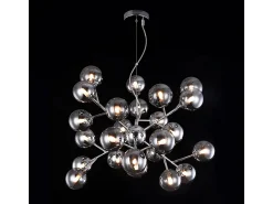 Maytoni Dallas Lámpara Colgante de Techo Cromada, 24 Luces, G9 Gris