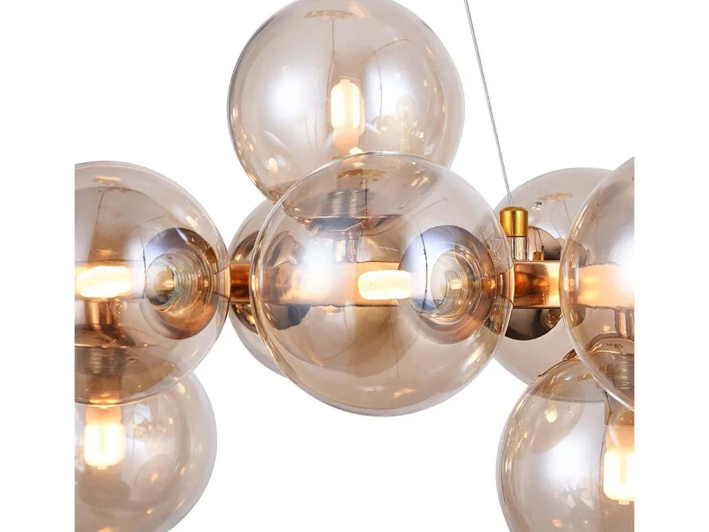 Maytoni Lámpara Suspendida-Dallas Lámpara Colgante de Techo Dorada, 25 Luz, G9 Dorado