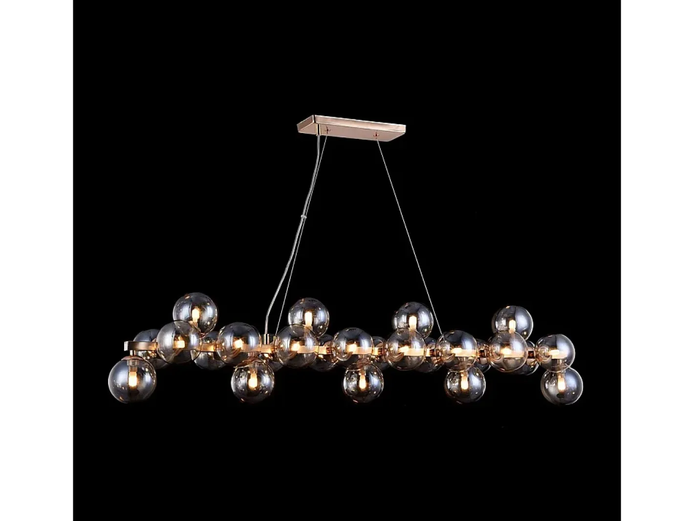 Maytoni Lámpara Suspendida-Dallas Lámpara Colgante de Techo Dorada, 25 Luz, G9 Dorado