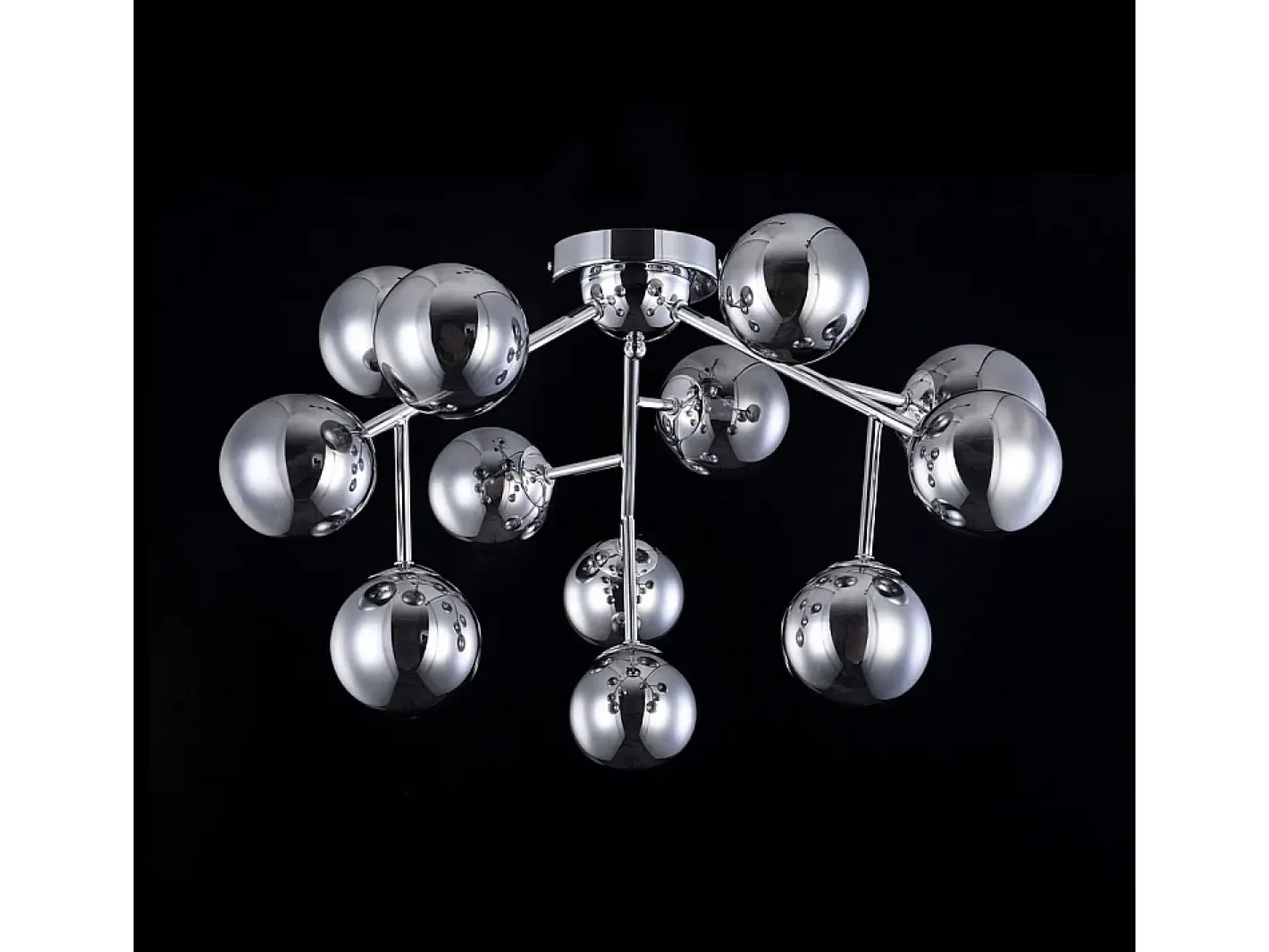 Maytoni Dallas Plafón Semi Empotrado Cromo, 12 Luces, G9 Gris Outlet