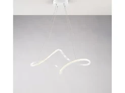 Dana - Lámpara de suspensión en metal y aluminio lacado con LED integrado y cables eléctricos orientables L. 65 X 38 - BL328-SBC Blanco Clearance