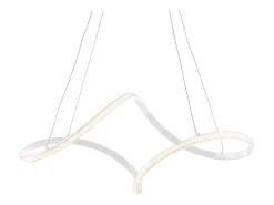 Dana - Lámpara de suspensión en metal y aluminio lacado con LED integrado y cables eléctricos orientables L. 65 X 38 - BL328-SBC Blanco Clearance
