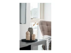 House Nordic Estatua-Decoración de cemento beige Estatuilla 6.5 x 6.5 x 15 cm Multicolor