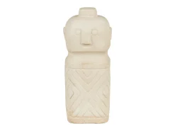 House Nordic Estatua-Decoración de cemento beige Estatuilla 6.5 x 6.5 x 15 cm Multicolor