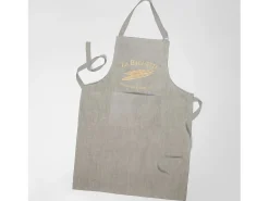 Soleil d'ocre Delantal estampado en algodón BAGUETTE, por Gris
