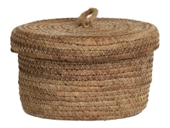 Les Tendances DESIO Set van 2 opbergmanden met deksel – natuurlijke jute Marru00f3n New