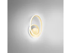 Diva - Aplique oro cepillado 20W luz cálida 3000K IP20 - Aplique LED de diseño moderno - LED integrado 37x29 Dorado Outlet
