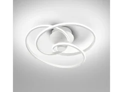 Diva - Plafón LED de diseño moderno 40W regulable - Aluminio satinado, luz cálida 3000K, 2500lm, difusor de silicona Blanco Online