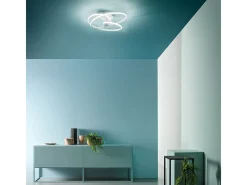 Aplique Para Pared-Diva - Plafón LED de diseño moderno 40W regulable - Aluminio titanio, luz cálida 3000K, 2500lm, difusor de silicona Gris