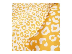 Clearance Today Divertido juego de cama infantil - 140 x 200 cm - estampado de leopardo Amarillo
