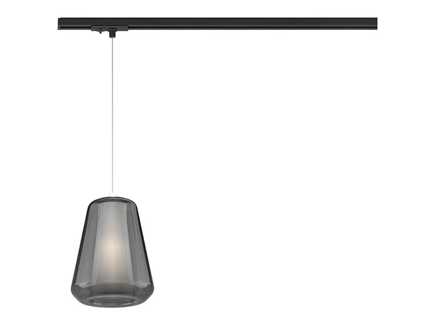 Double Skin Sosp. 1 Luce E27 Con Cavo Cm 250 Gamma Fume E Prendi Corrente Nero Per Binario Mono Negro New