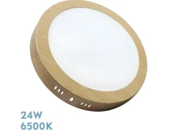 AKUNADECOR Downlight Thulita Redondo Color Haya 24w 6500k Marru00f3n
