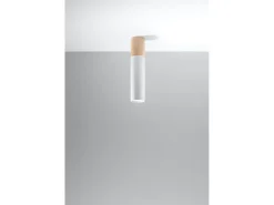 Sollux Lighting Downlight a plafone Flush Light bianco, legno naturale GU10 Focos empotrables de superficie Flush Light , Madera natural GU10 Blanco Hot