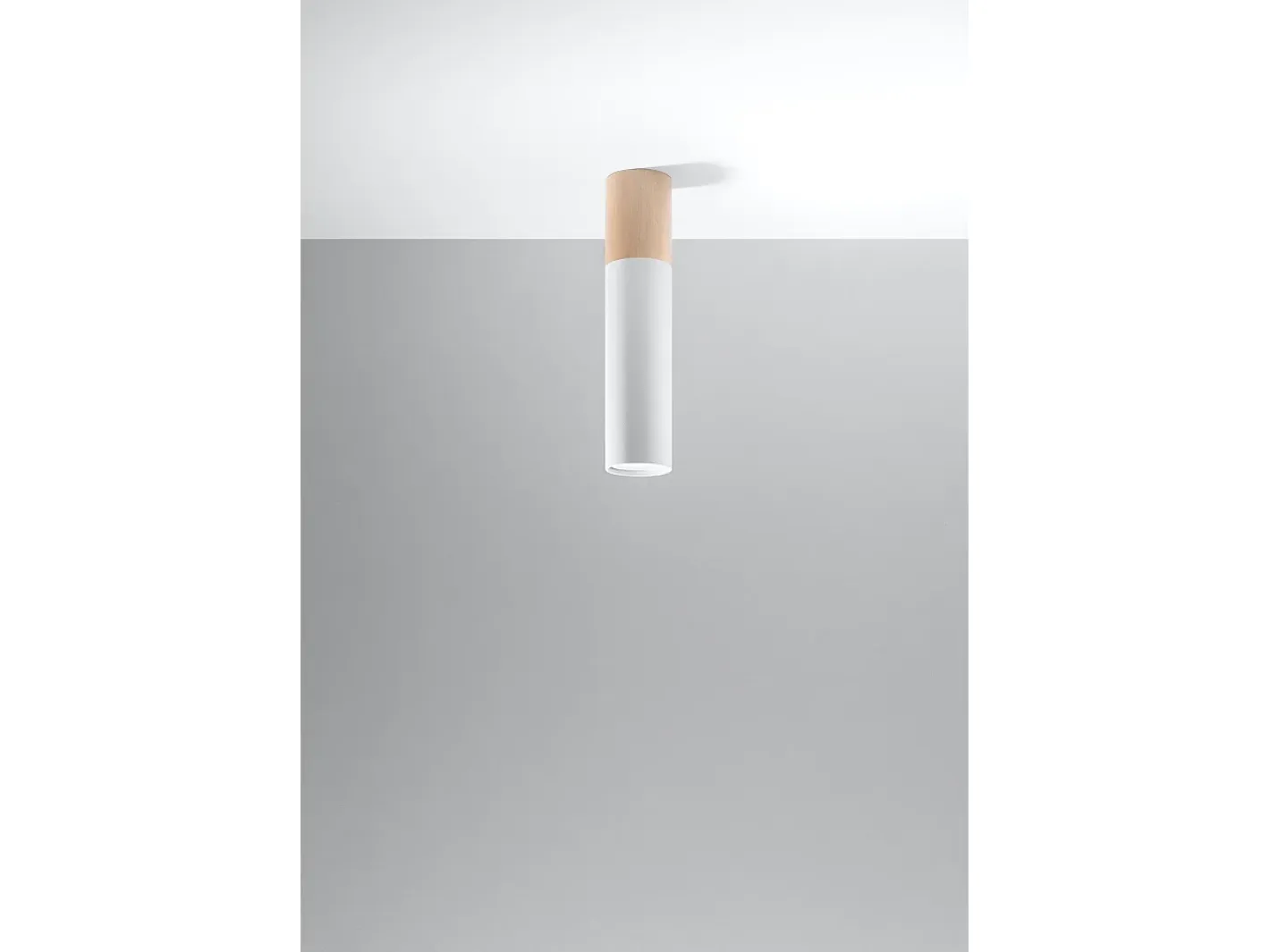 Sollux Lighting Downlight a plafone Flush Light bianco, legno naturale GU10 Focos empotrables de superficie Flush Light , Madera natural GU10 Blanco Hot
