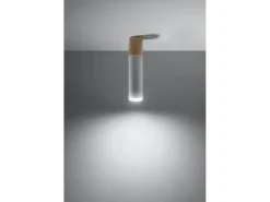 Sollux Lighting Downlight a plafone Flush Light bianco, legno naturale GU10 Focos empotrables de superficie Flush Light , Madera natural GU10 Blanco Hot