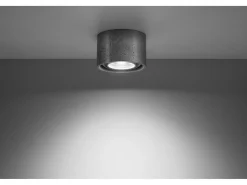 Sollux Lighting Plafón-Downlight a plafone Round Flush Grigio chiaro GU10 Focos empotrables de superficie Redondos Empotrado Claro GU10 Gris