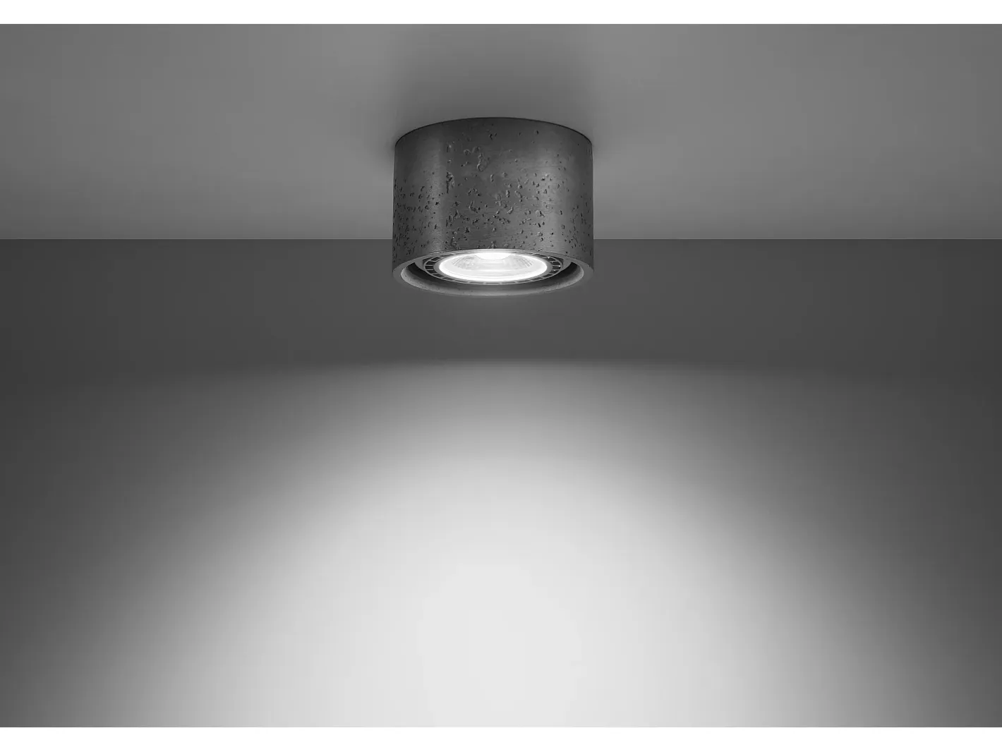 Sollux Lighting Plafón-Downlight a plafone Round Flush Grigio chiaro GU10 Focos empotrables de superficie Redondos Empotrado Claro GU10 Gris