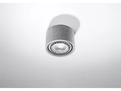 Sollux Lighting Plafón-Downlight a plafone Round Flush Grigio chiaro GU10 Focos empotrables de superficie Redondos Empotrado Claro GU10 Gris