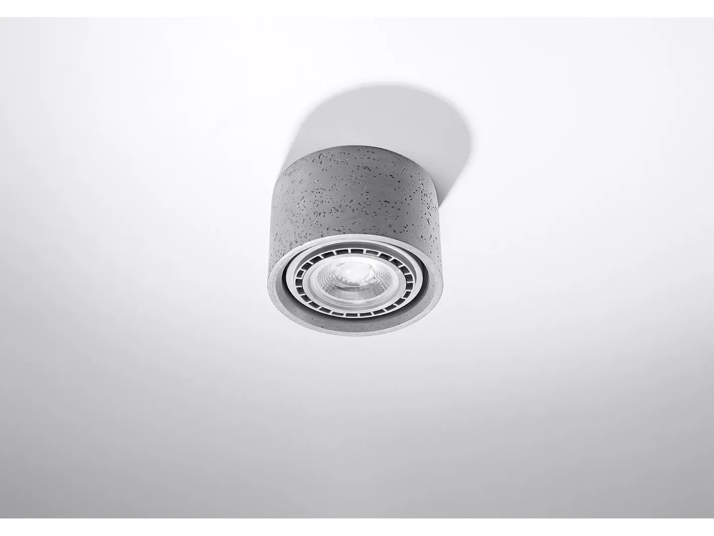 Sollux Lighting Plafón-Downlight a plafone Round Flush Grigio chiaro GU10 Focos empotrables de superficie Redondos Empotrado Claro GU10 Gris