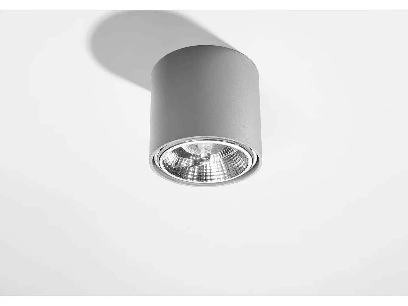 Sollux Lighting Downlight a plafone Round Flush Grigio chiaro GU10 Focos empotrables de superficie Redondos Empotrado Claro GU10 Gris Best