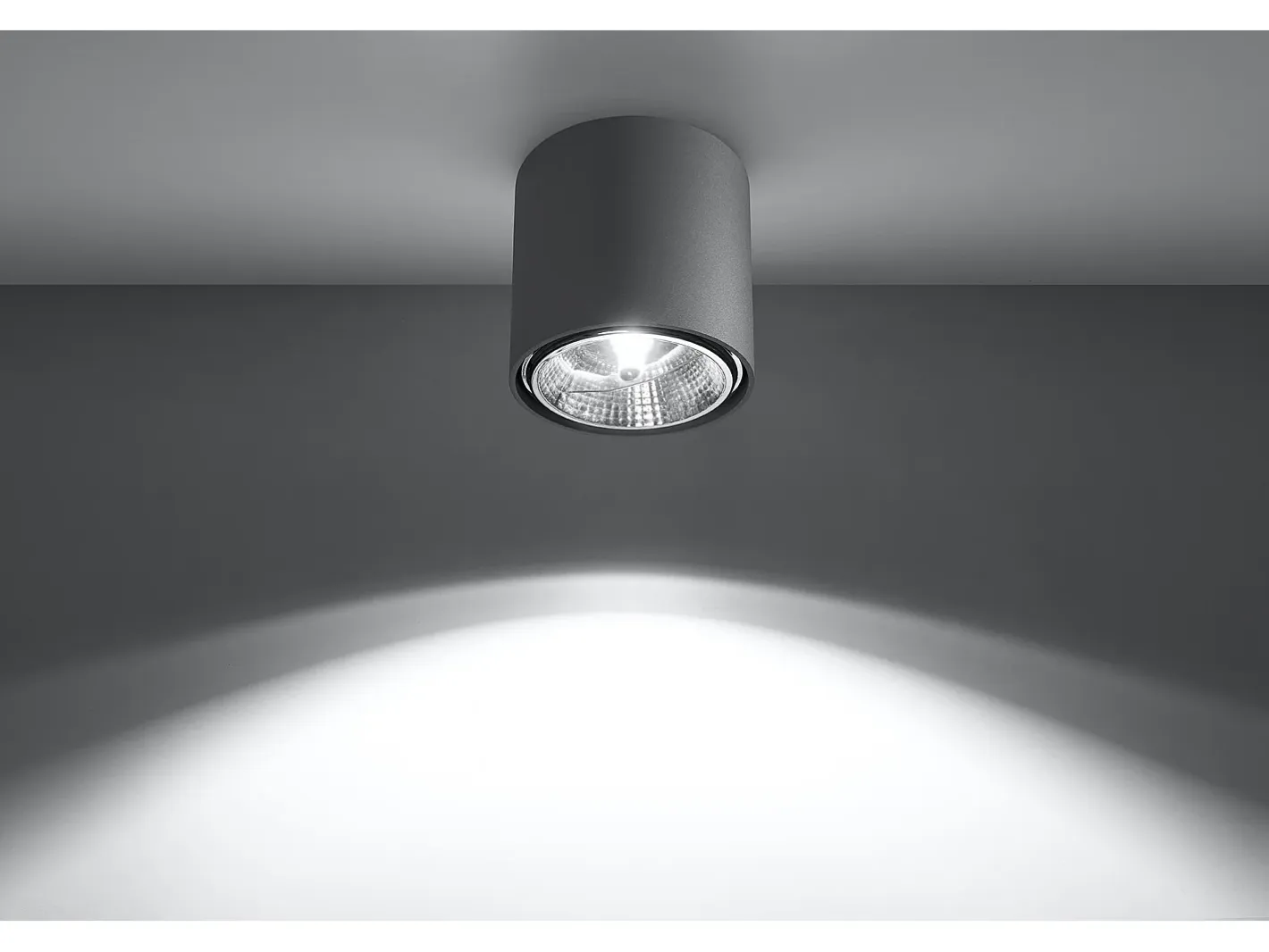 Sollux Lighting Downlight a plafone Round Flush Grigio chiaro GU10 Focos empotrables de superficie Redondos Empotrado Claro GU10 Gris Best