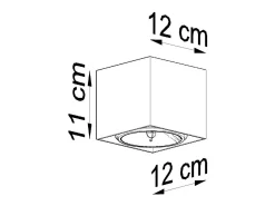 Sollux Lighting Downlight a plafone Square Incasso a luce bianca GU10 Focos empotrables de superficie Plafón cuadrado GU10 Blanco Best