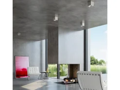 Online Sollux Lighting Downlight a plafone Square Incasso grigio chiaro GU10 Focos empotrables de superficie Cuadrados Empotrar Claro GU10 Gris