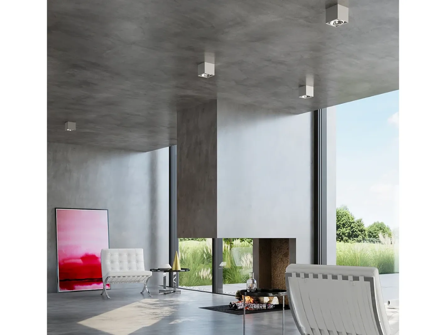 Online Sollux Lighting Downlight a plafone Square Incasso grigio chiaro GU10 Focos empotrables de superficie Cuadrados Empotrar Claro GU10 Gris