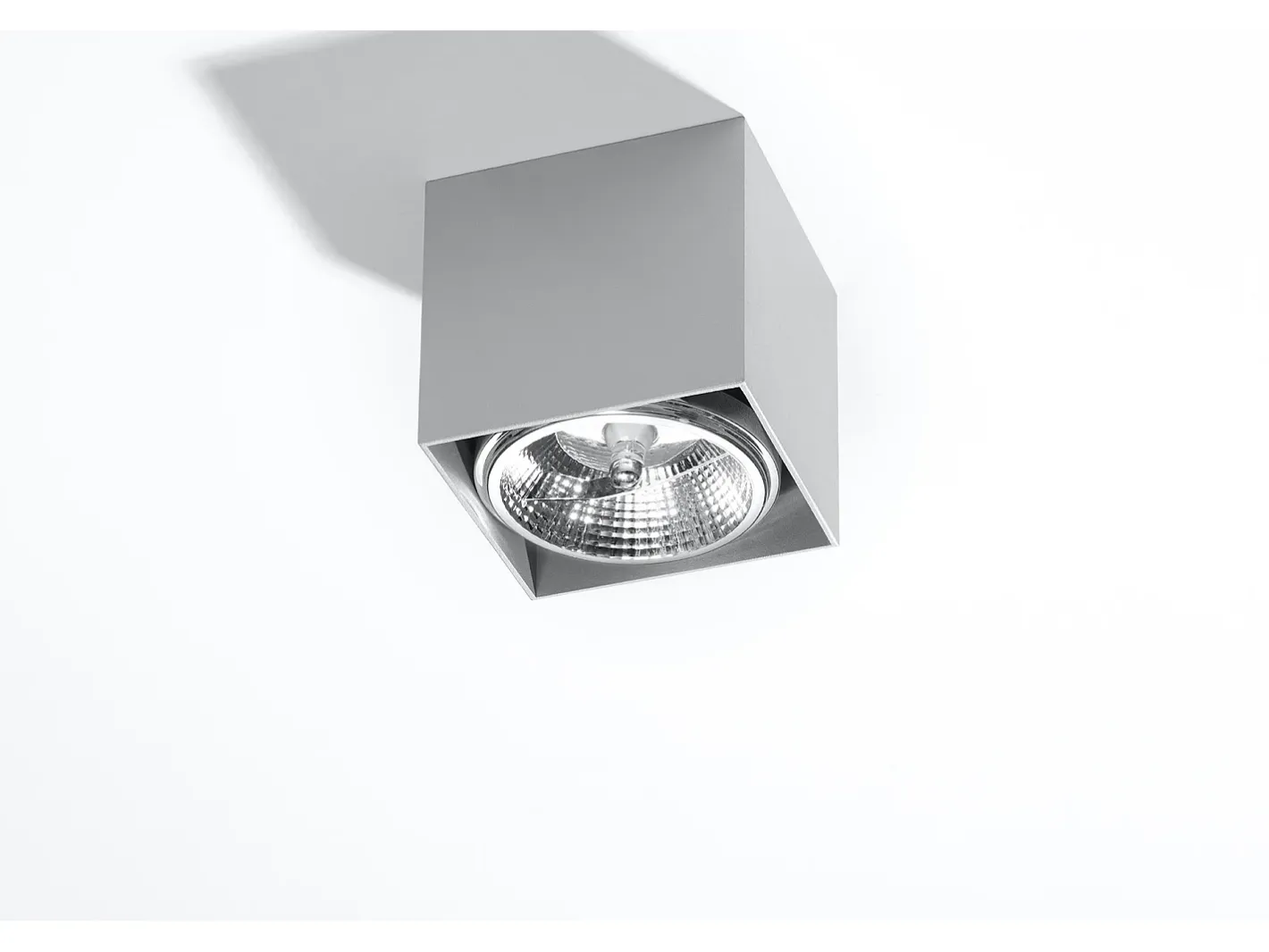 Online Sollux Lighting Downlight a plafone Square Incasso grigio chiaro GU10 Focos empotrables de superficie Cuadrados Empotrar Claro GU10 Gris