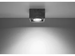 Sollux Lighting Plafón-Downlight a plafone Square Incasso grigio chiaro GU10 Focos empotrables de superficie Cuadrados Empotrar Claro GU10 Gris