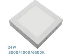 AKUNADECOR Plafón-Downlight Cuadrado Gabro Led 24w 3000k-4000k-6500k Blanco