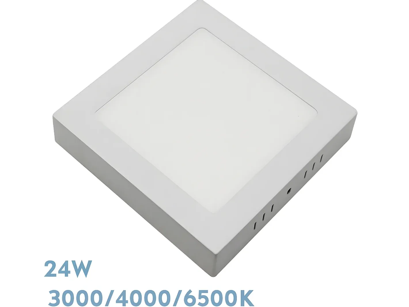 AKUNADECOR Plafón-Downlight Cuadrado Gabro Led 24w 3000k-4000k-6500k Blanco