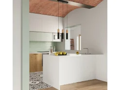 Sollux Lighting Plafón-Downlight da superficie Flush Light Nero, legno naturale GU10 Focos empotrables de superficie Flush Light , Madera natural GU10 Negro