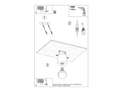 Clearance Sollux Lighting Downlight da superficie Flush Light in legno naturale E27 Focos empotrables de superficie Flush Light Madera natural E27 Marru00f3n