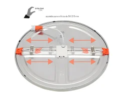 AKUNADECOR Iluminación Exterior-Downlight Empotrable Led Modelo Porvenir Cromo Plateado