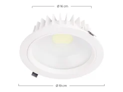 7H SEVEN HOUSE Plafón-Downlight LED Empotrable Redondo 15W 1080lm Ø16cm 4000K Eilen Blanco