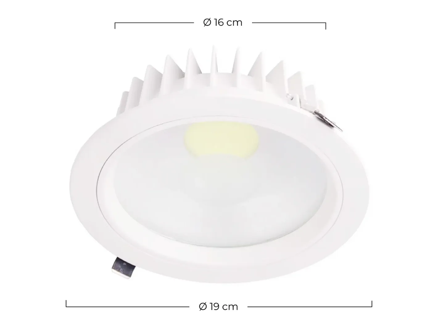 7H SEVEN HOUSE Plafón-Downlight LED Empotrable Redondo 15W 1080lm Ø16cm 4000K Eilen Blanco