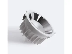 Ledkia Iluminación Exterior-Downlight LED 40W Circular Premium CRI90 Corte Ø 180 mm 2700K Blanco Cálido Transparente